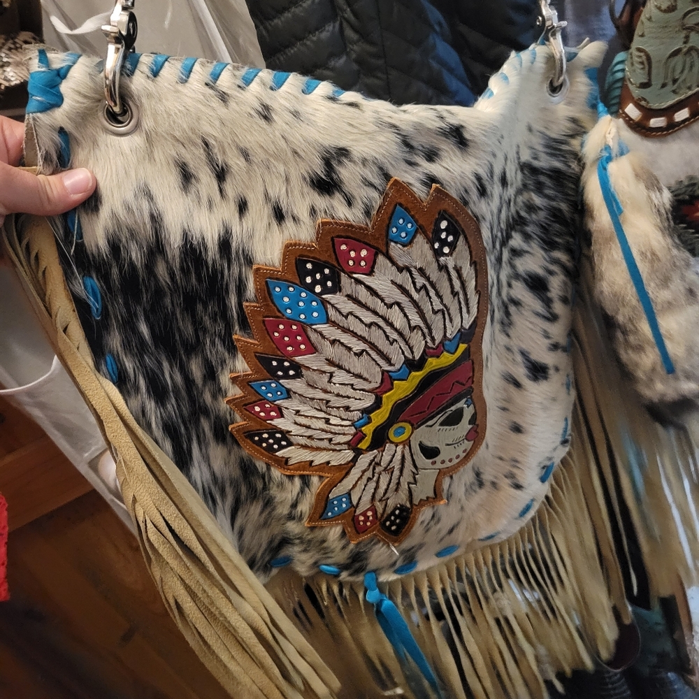 Cross body hand made purse